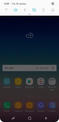 Press the settings icon.