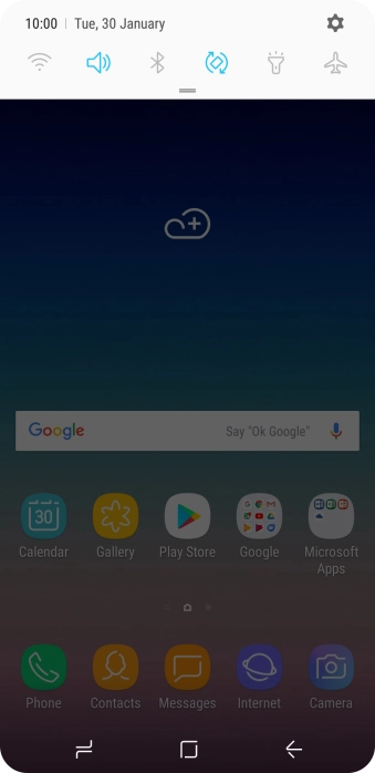 Press the settings icon.