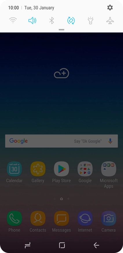Press the settings icon.