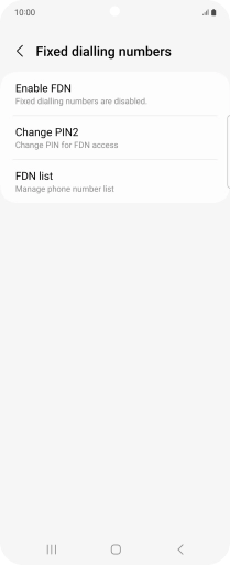 Press Enable FDN.