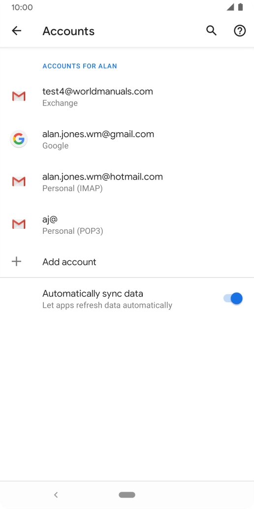 Press the indicator next to 