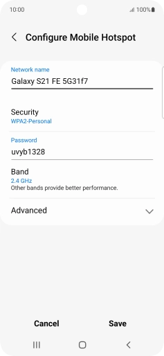 Press the field below 