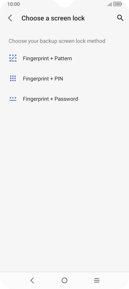 Press the required phone lock code and follow the instructions on the screen to create an additional phone lock code.