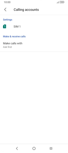 Press the name of the SIM.