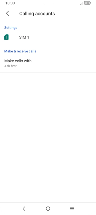 Press the name of the SIM.