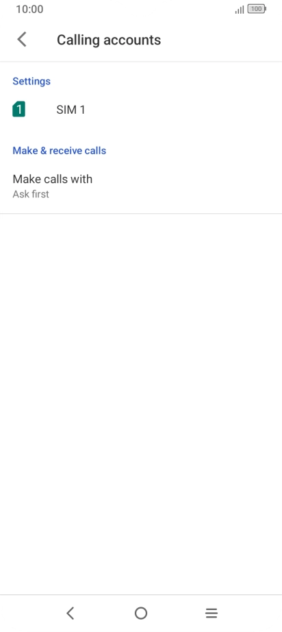 Press the name of the SIM.