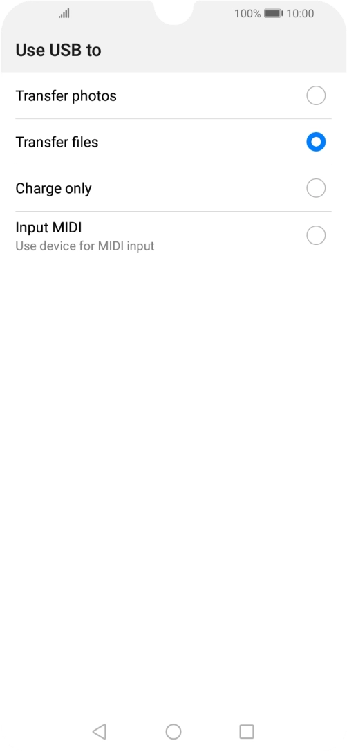 Press Transfer files.