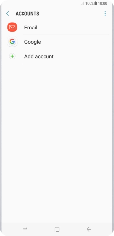 If this screen is displayed, you email account has been recognised and set up automatically. Follow the instructions on the screen to key in more information and finish setting up your phone.