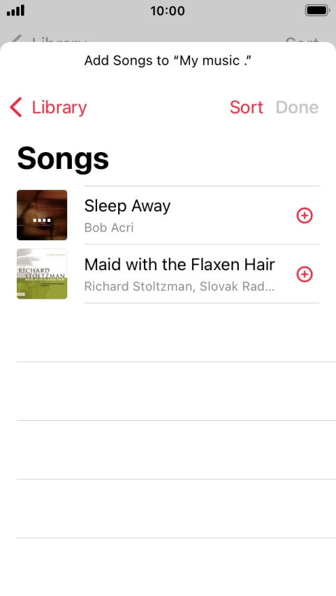 Go to the required category and press the required audio file.