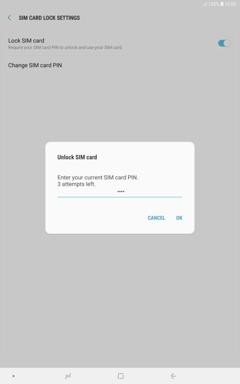 Key in your PIN and press OK. The default PIN is 1111.