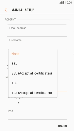 Press None to turn off the function.