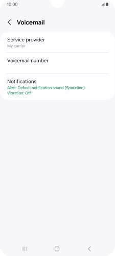 Press Voicemail number.