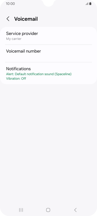 Press Voicemail number.