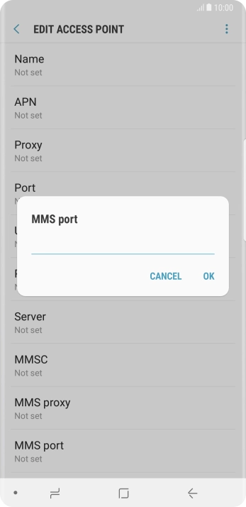 Key in 8080 and press OK.