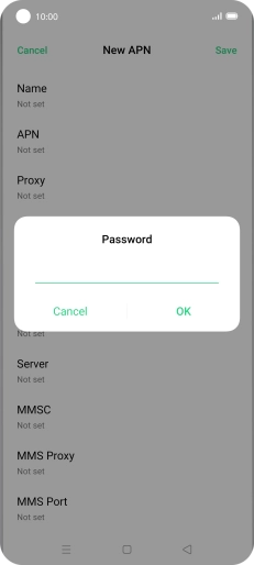 Key in secure and press OK.