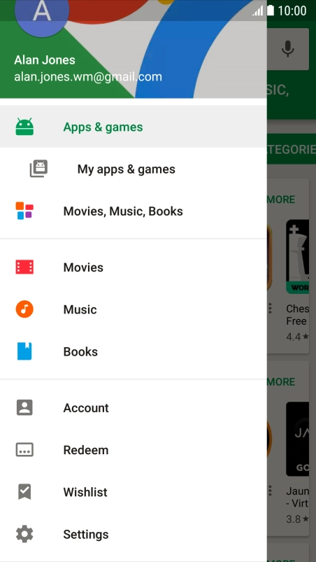 Press My apps & games.