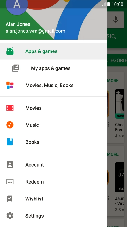 Press My apps & games.
