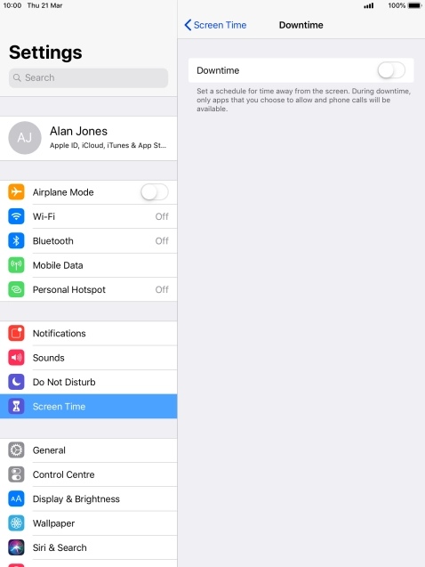 Press the indicator next to 