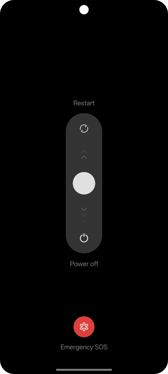 Press and drag the circle downwards.