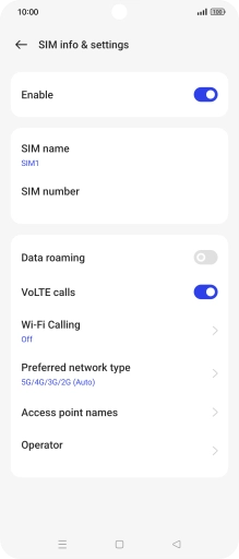 Press Access point names.
