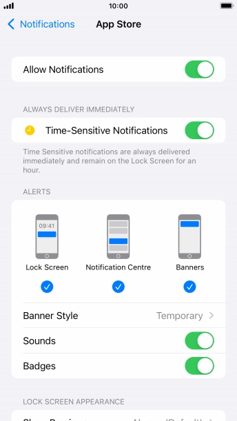 Press the indicator next to 