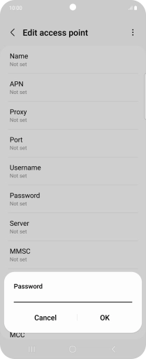 Key in secure and press OK.