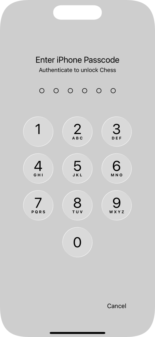Use the phone lock code you created. The app is now no longer locked.