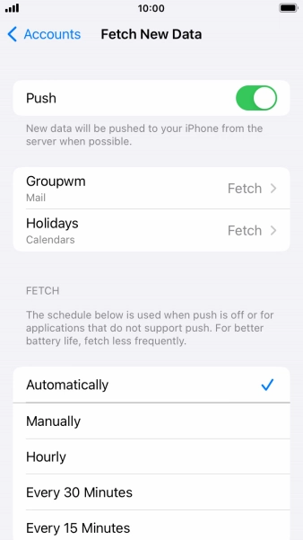 Press the indicator next to 