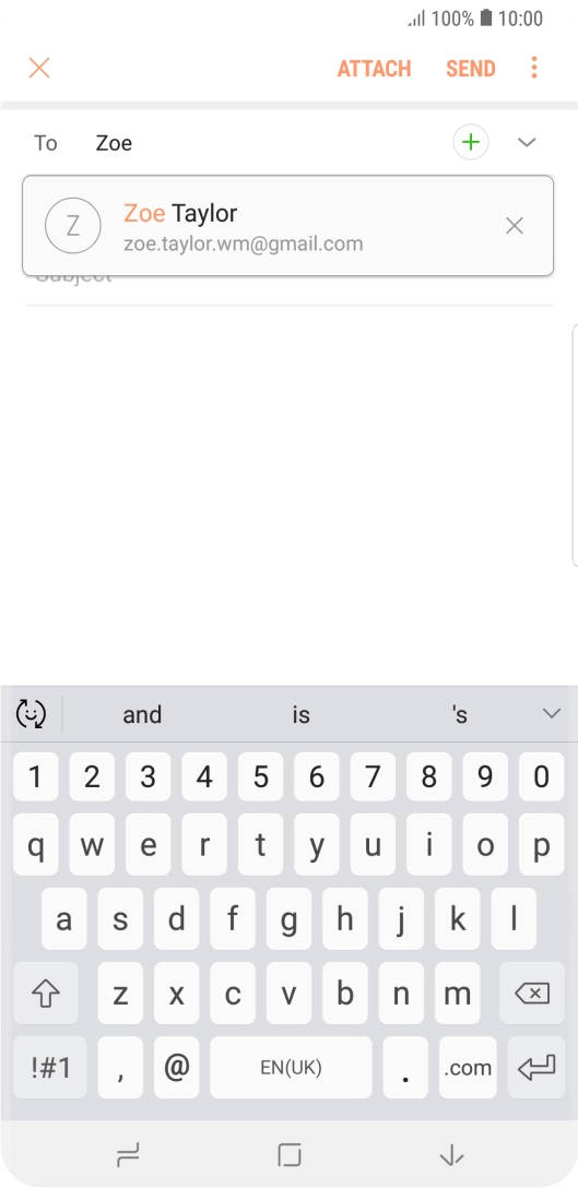 Press the required contact.
