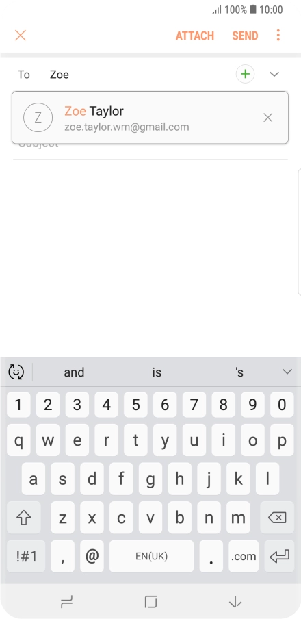 Press the required contact.