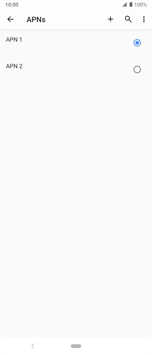 Press the field next to the data connection to activate it.