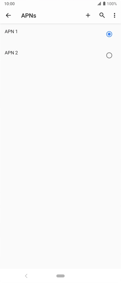 Press the field next to the data connection to activate it.