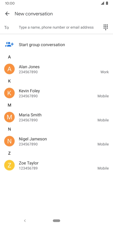 Press the field next to 