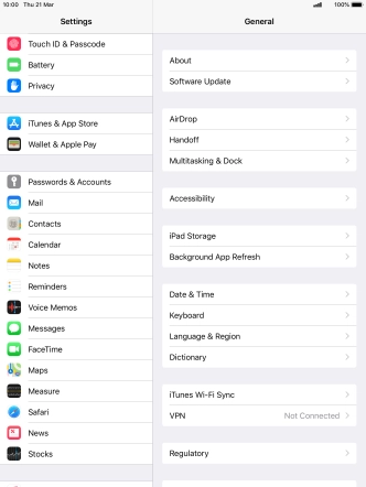 Press iTunes & App Store.