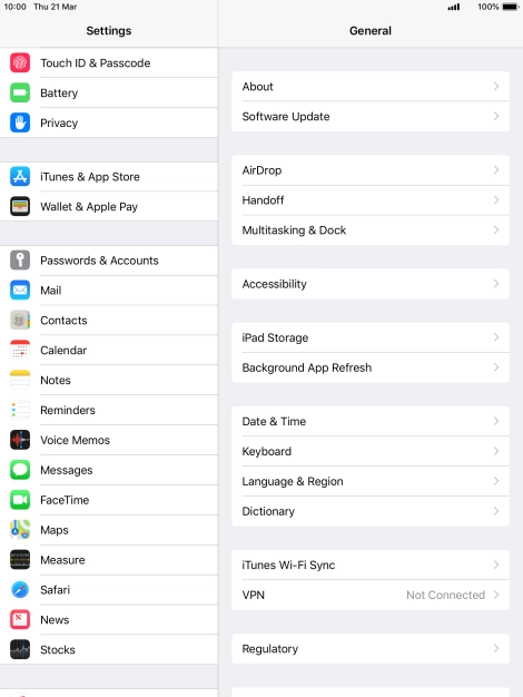 Press iTunes & App Store.