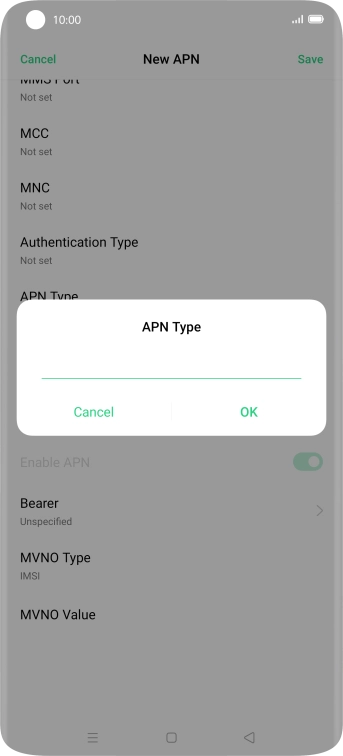 Key in mms and press OK.