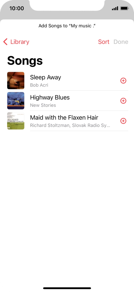 Go to the required category and press the required audio file.
