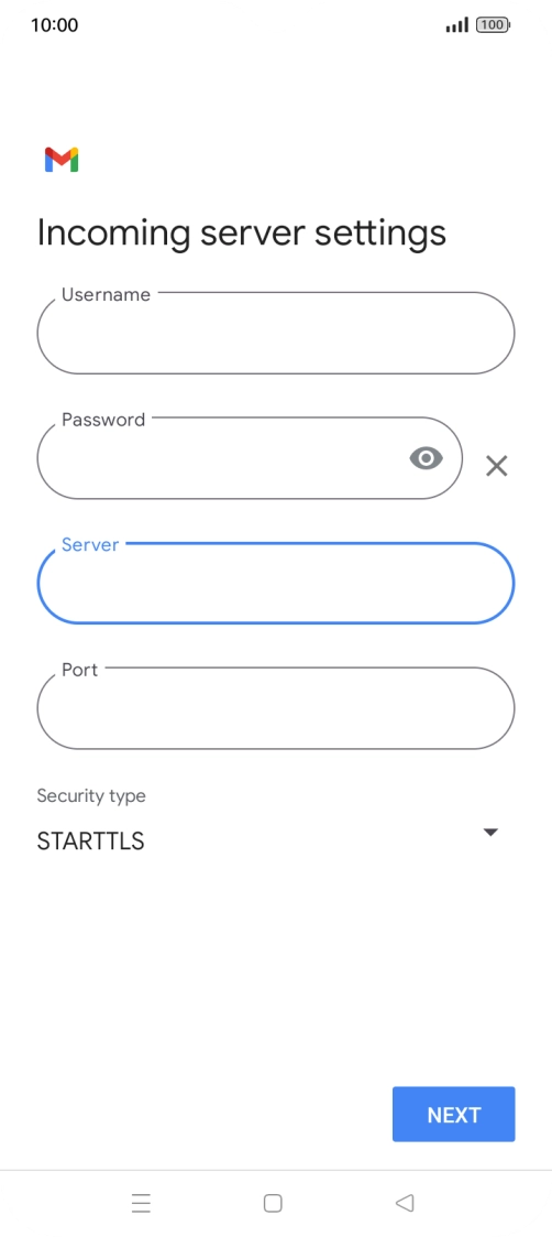 Press the field below 