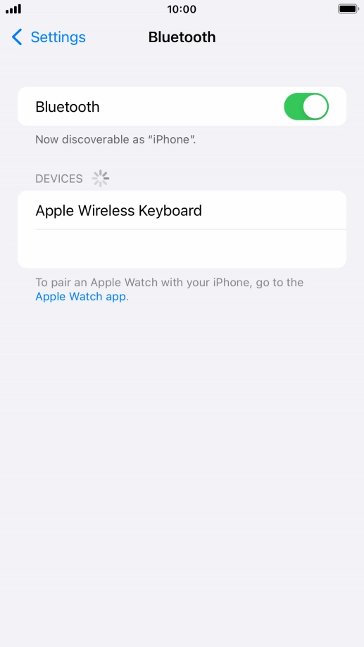 Press the required Bluetooth device and follow the instructions on the screen to pair the device with your phone.