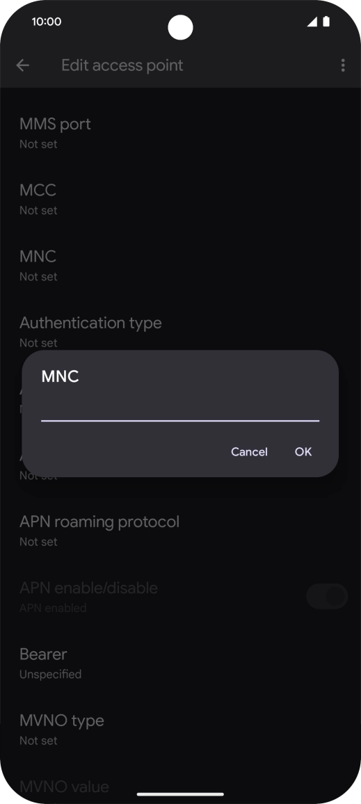 Key in 33 and press OK.