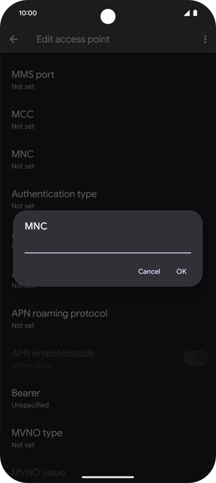 Key in 33 and press OK.