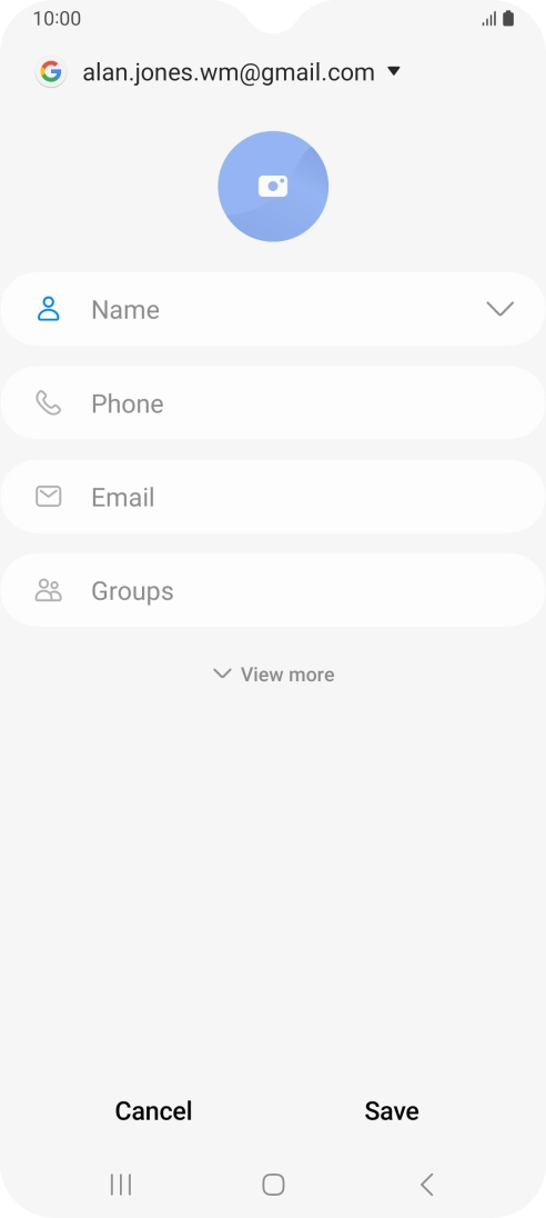 Press Name and key in the required name.
