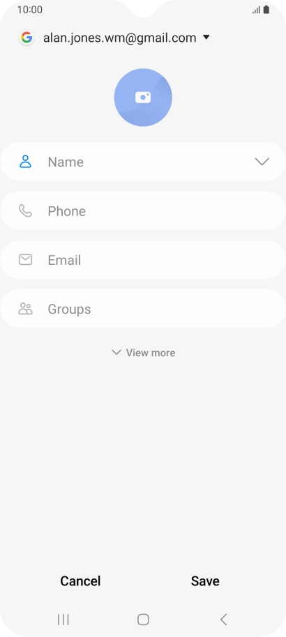 Press Name and key in the required name.