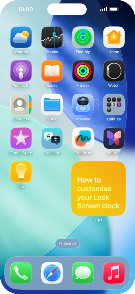 If you're using a Widget Stack: slide up or down on the stack to select the required widget.