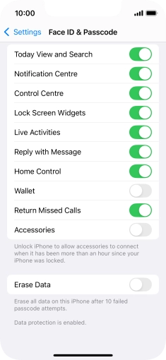 Press the indicator next to 