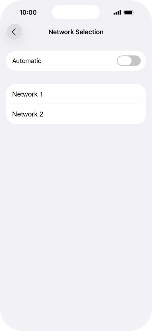 If you turn off the function, press the required network.