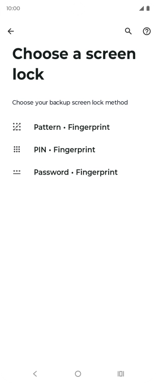 Press the required phone lock code and follow the instructions on the screen to create an additional phone lock code.