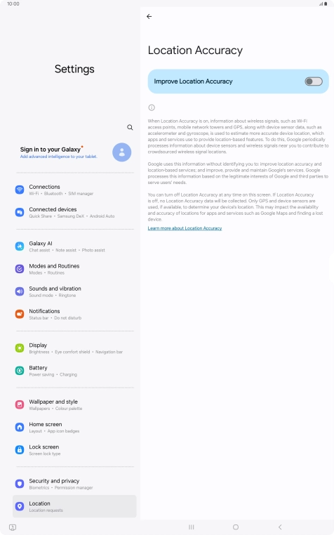 If you press the indicator next to 
