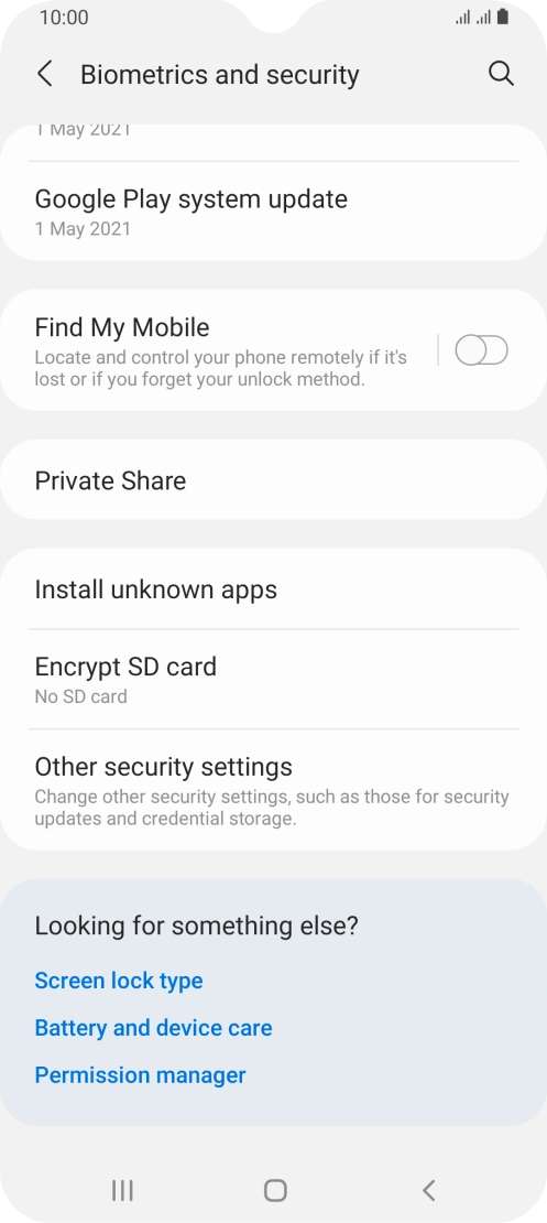 Press Other security settings.
