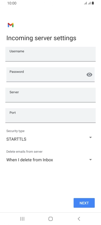 Press the field below 
